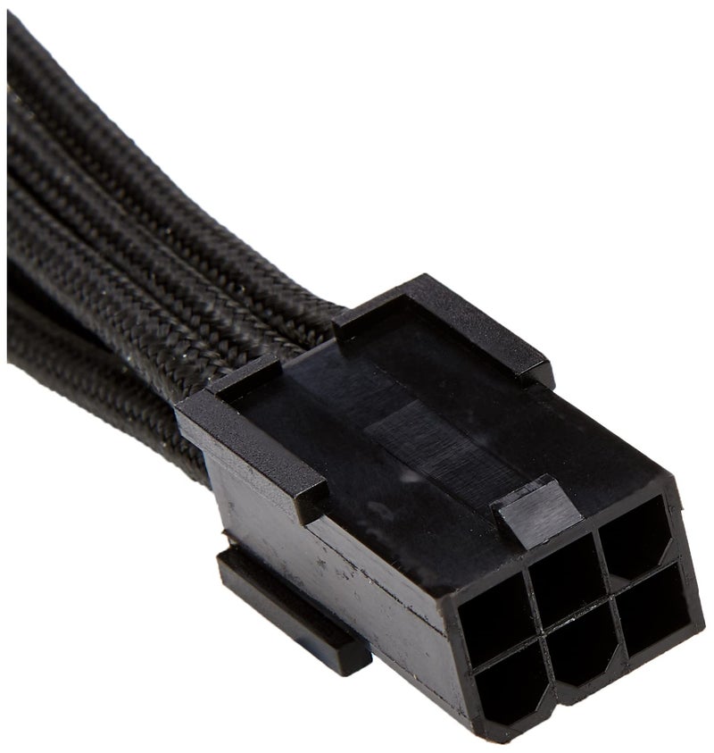 Silverstone Tek Sleeved Extension Power Supply Cable with 1 x 6-Pin to PCI-E 6-Pin Connector (PP07-IDE6B) - Image 1